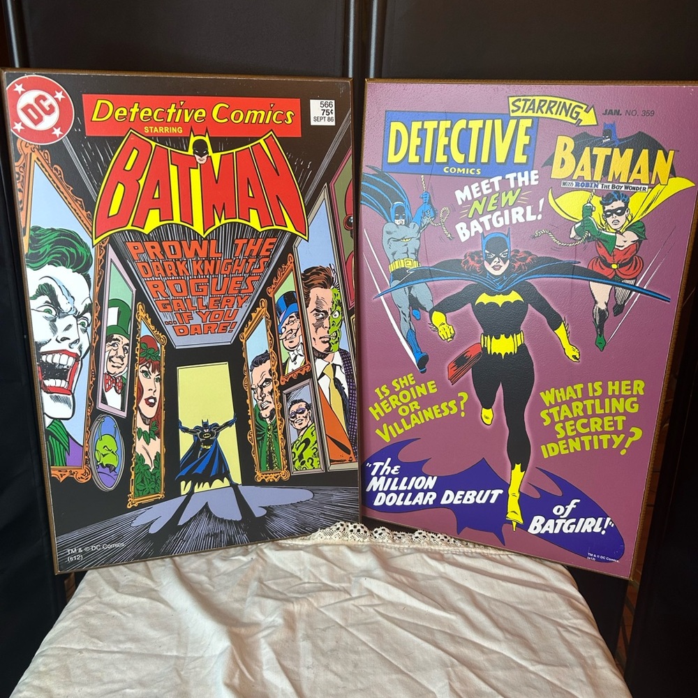 Batman Comic Book 11 X 13 Wall Art Set